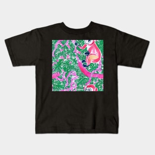 Climbing monkeys seamless pattern Kids T-Shirt